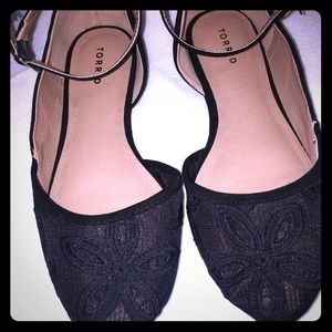 Torrid Flat Sandals With Ankle Straps.